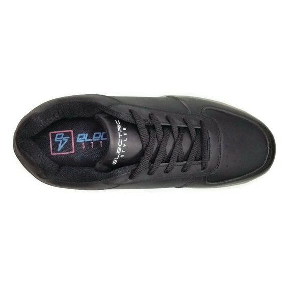 Electric Styles LED Shoes Women's Light Up Glow Sneakers Basic Black Lo Top Bolt - Picture 4 of 12